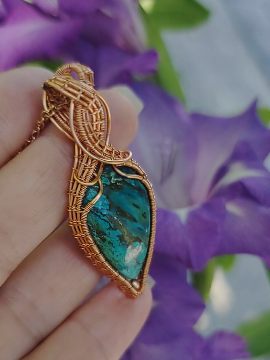 Blue Shattuckite pendant