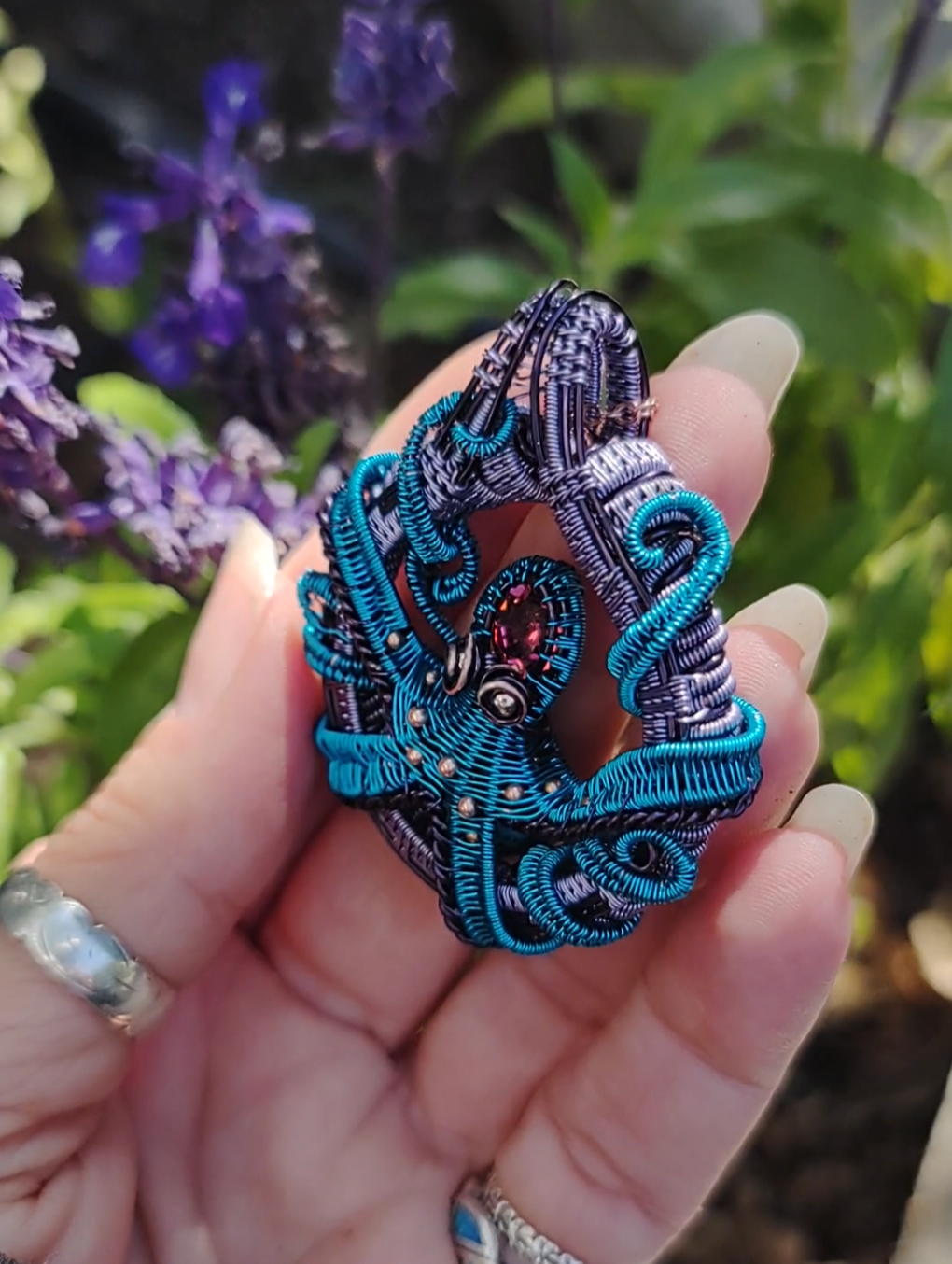 Octopus π pendant