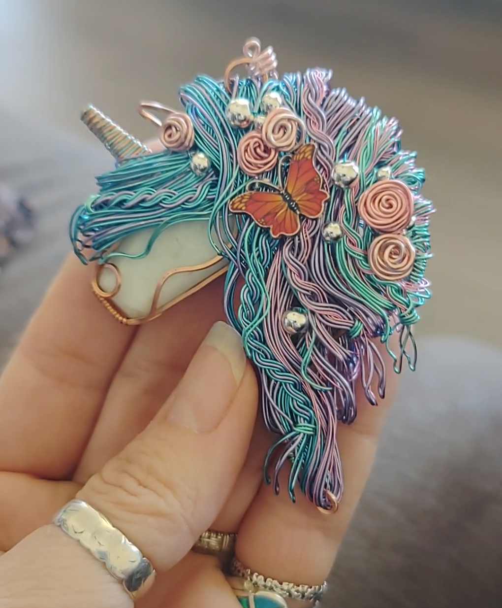 Unicorn 🦄 Butterfly🦋 Pendant
