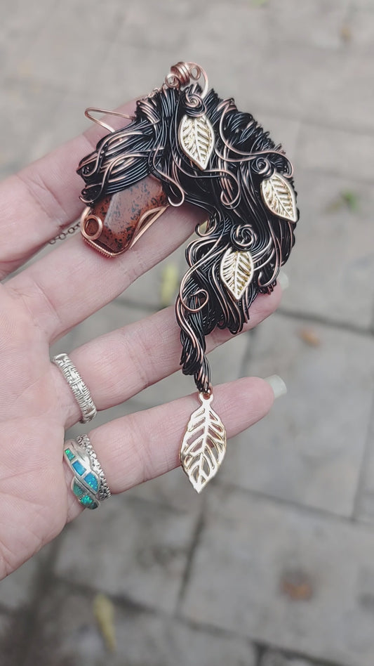 Autumn 🍂 Bay Horse Pendant 🐎