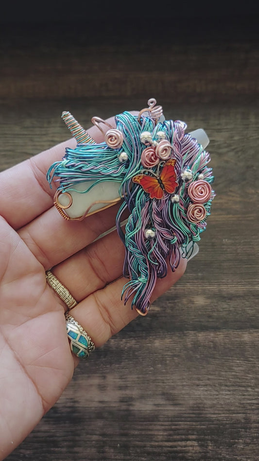 Unicorn 🦄 Butterfly🦋 Pendant
