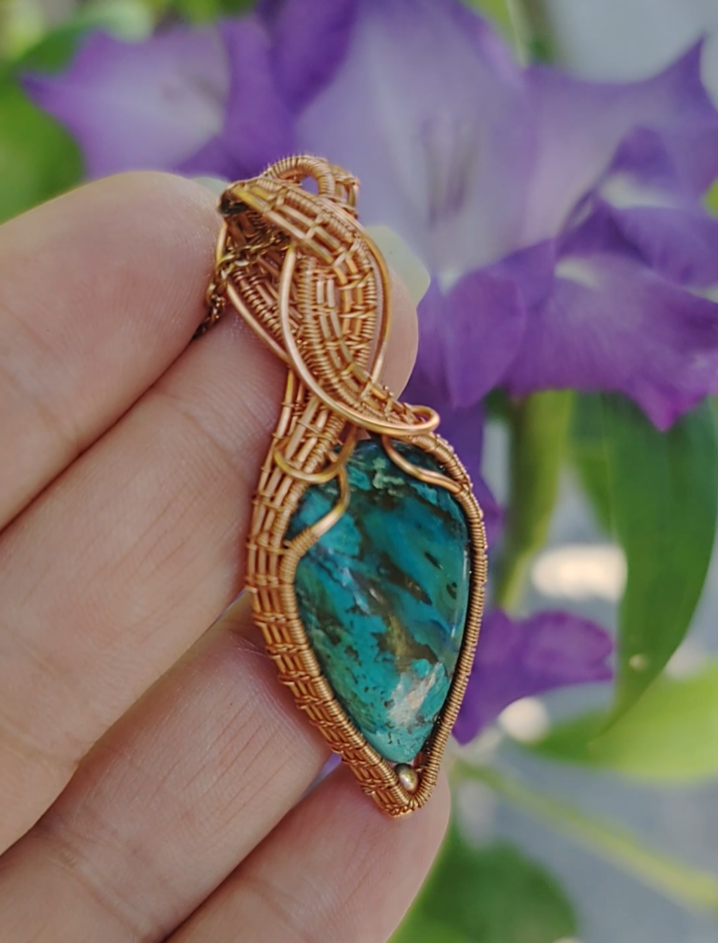 Blue Shattuckite pendant