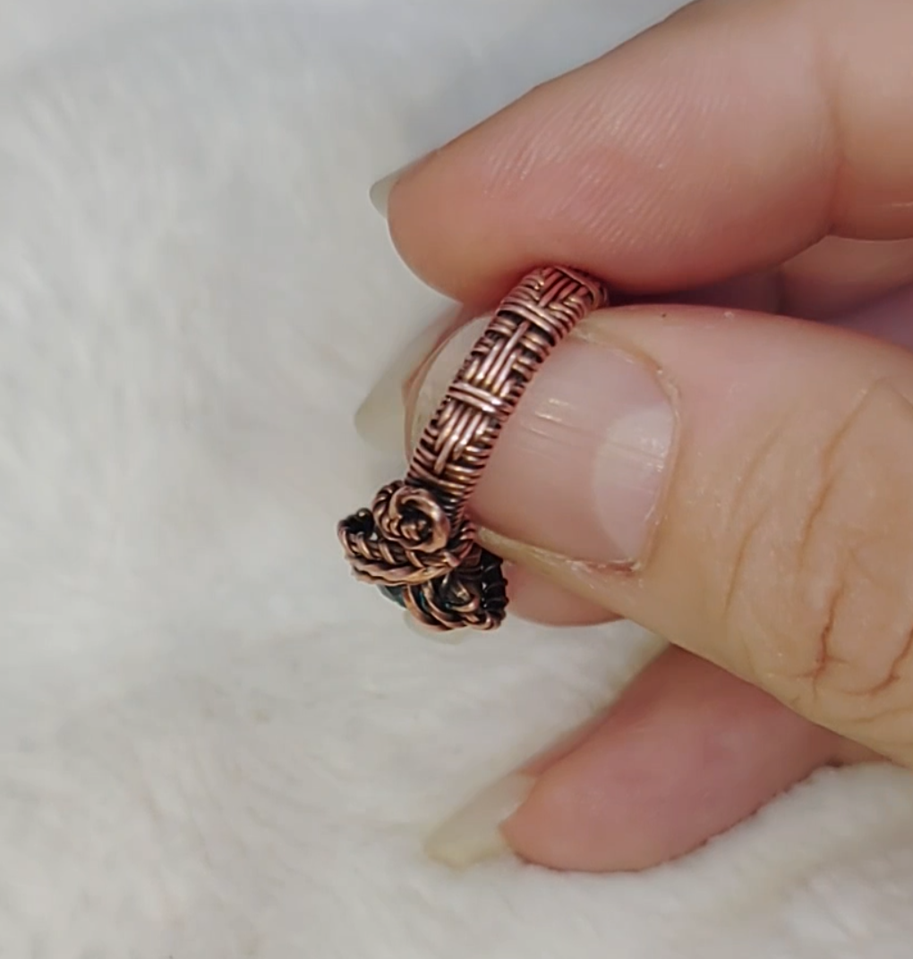 Blue crystal ring💍 size 6
