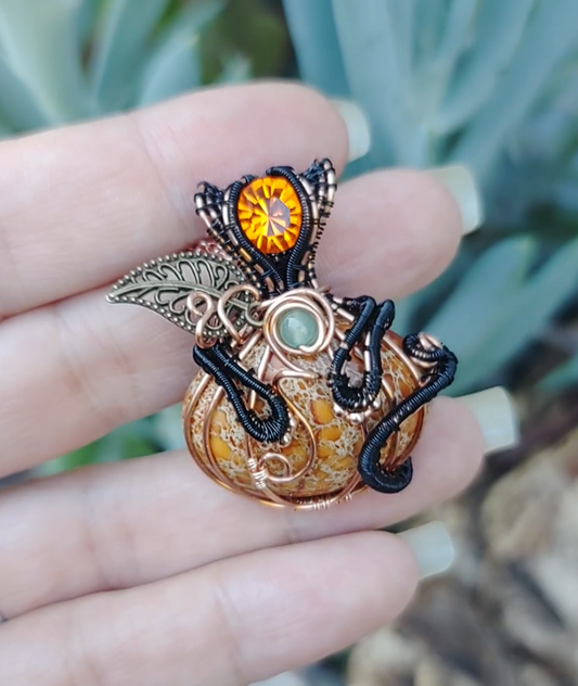 Halloween 🎃 pumpkin kitty Pendant