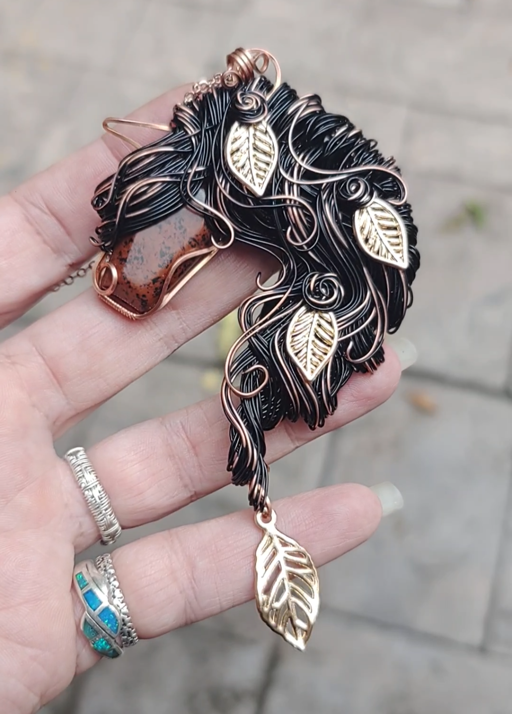 Autumn 🍂 Bay Horse Pendant 🐎
