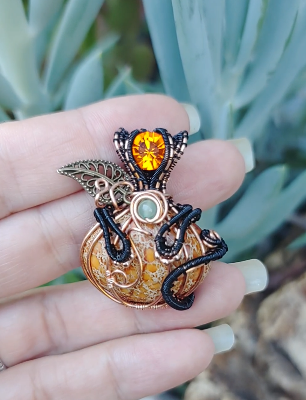 Halloween 🎃 pumpkin kitty Pendant