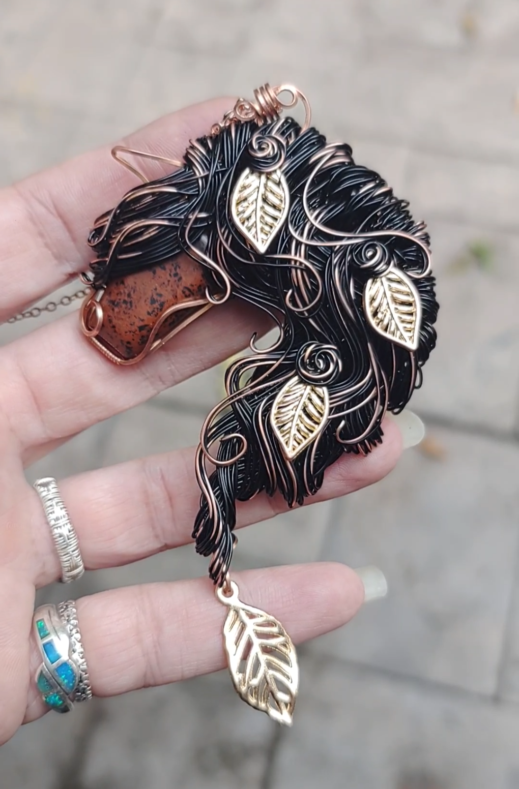 Autumn 🍂 Bay Horse Pendant 🐎