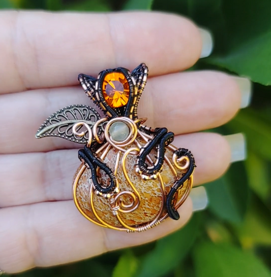 Halloween 🎃🐈‍⬛ pumpkin kitty Pendant