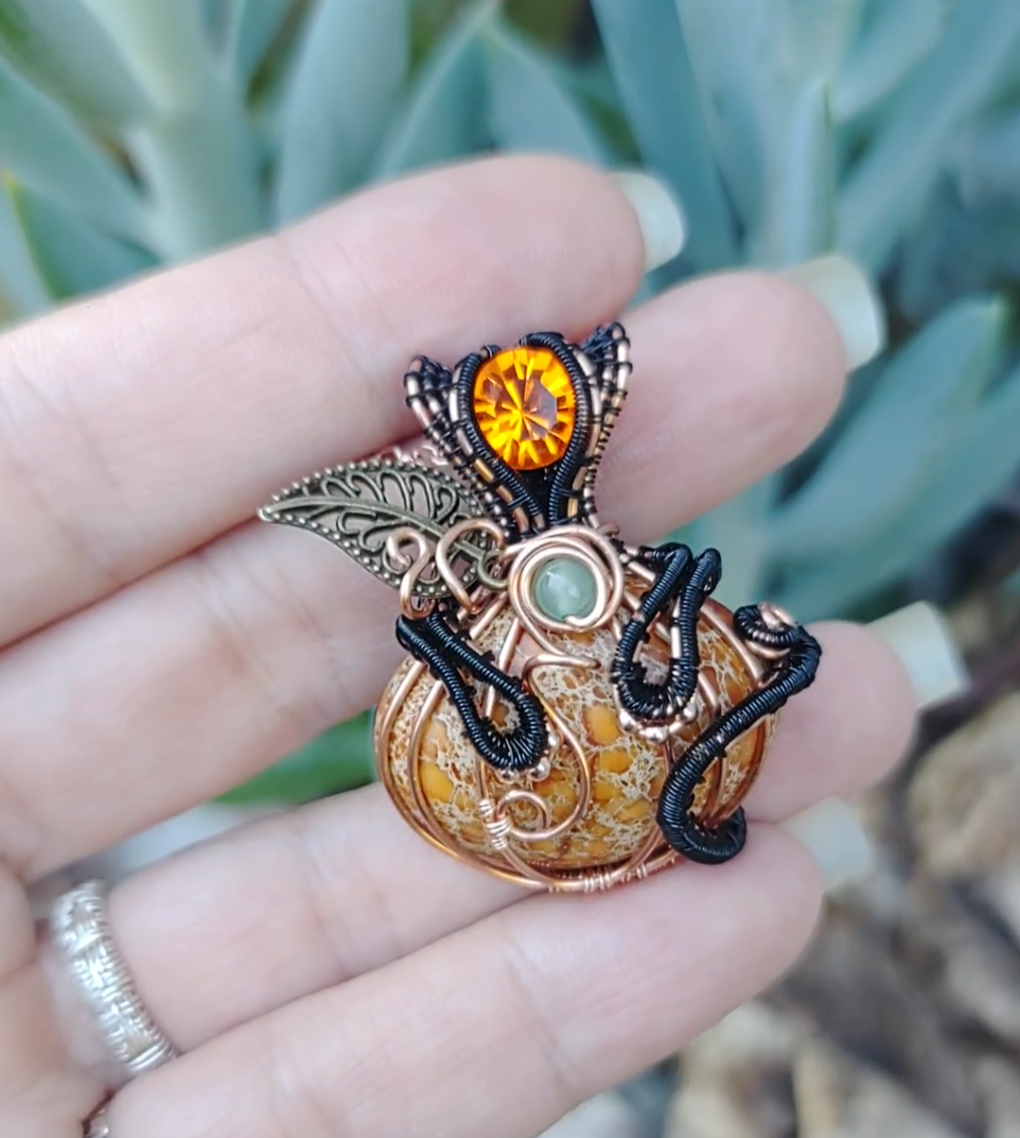 Halloween 🎃 pumpkin kitty Pendant