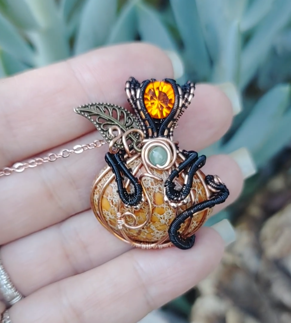 Halloween 🎃 pumpkin kitty Pendant