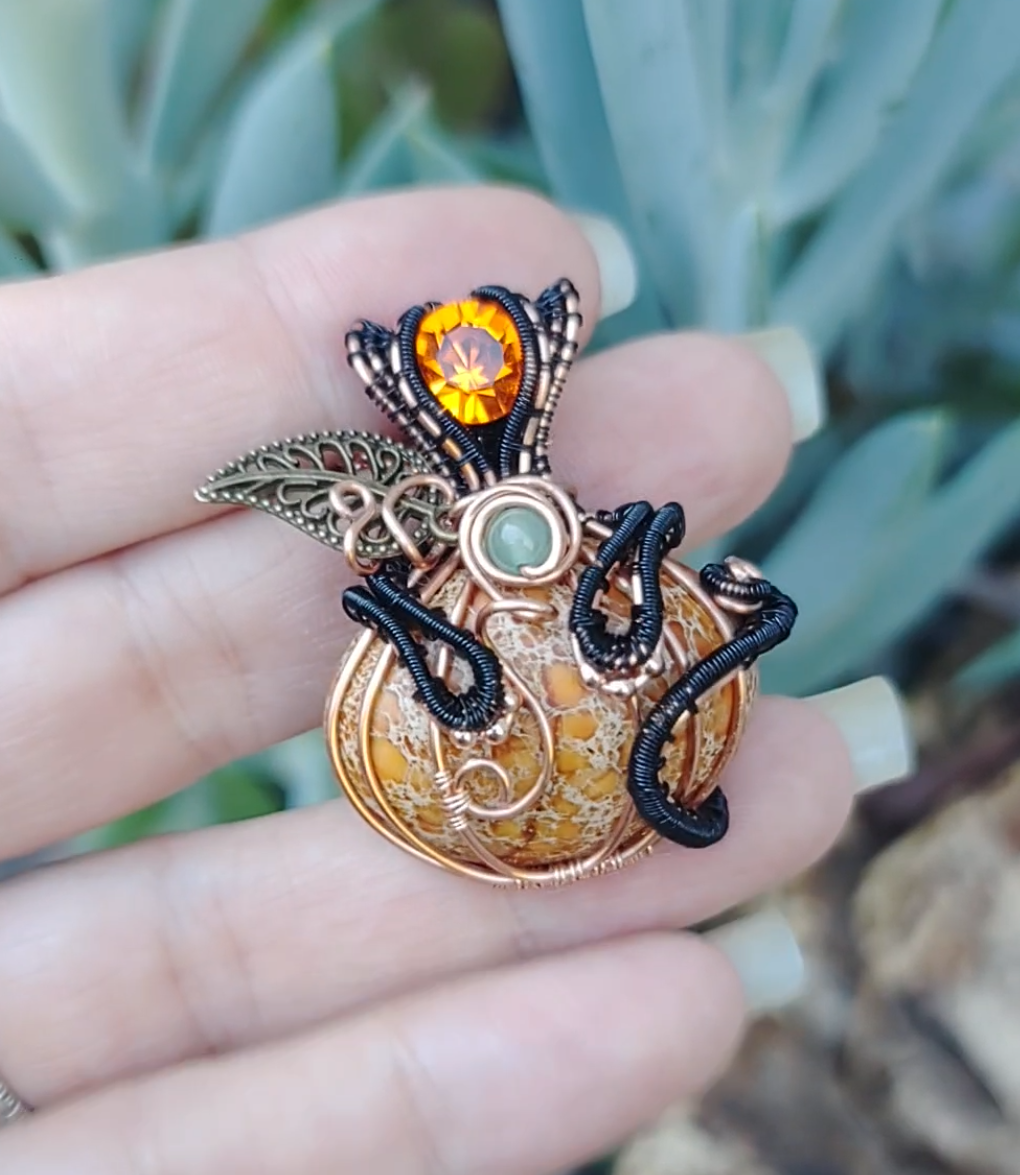 Halloween 🎃 pumpkin kitty Pendant