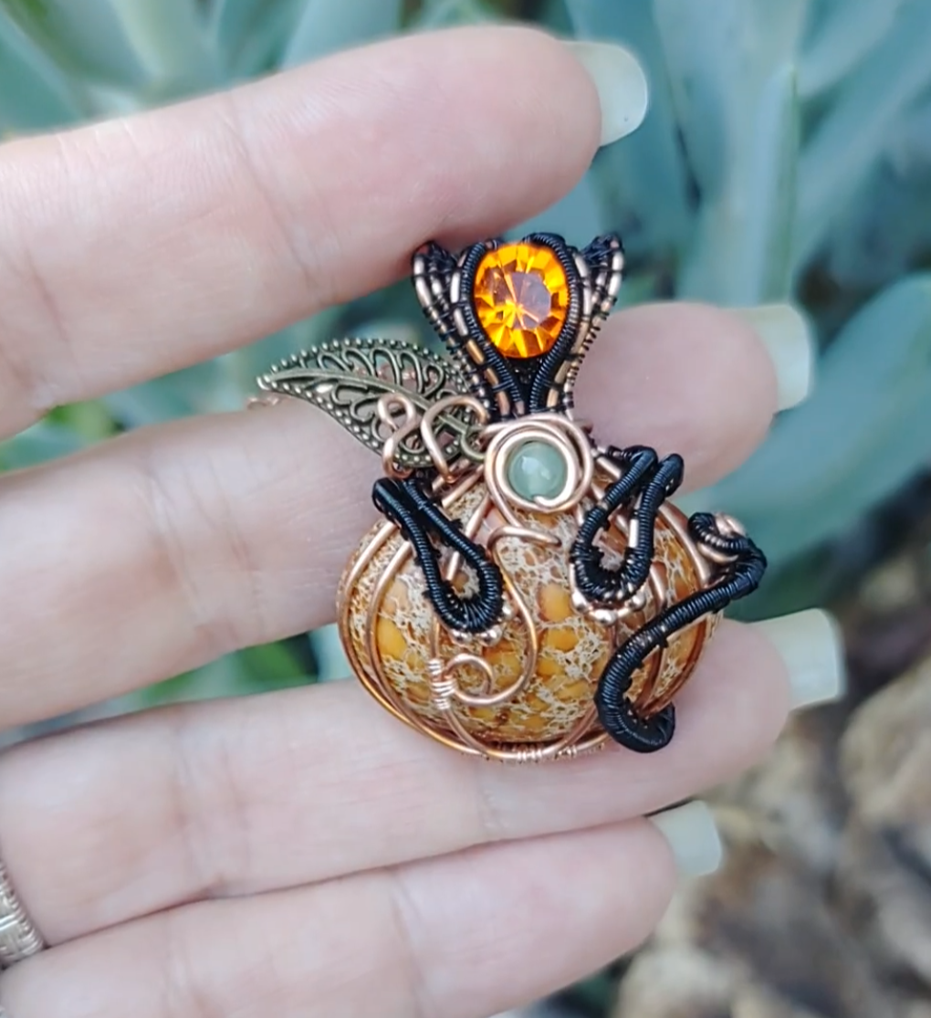 Halloween 🎃 pumpkin kitty Pendant