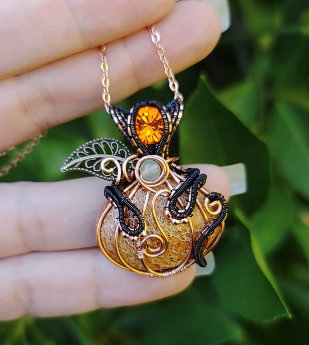 Halloween 🎃🐈‍⬛ pumpkin kitty Pendant